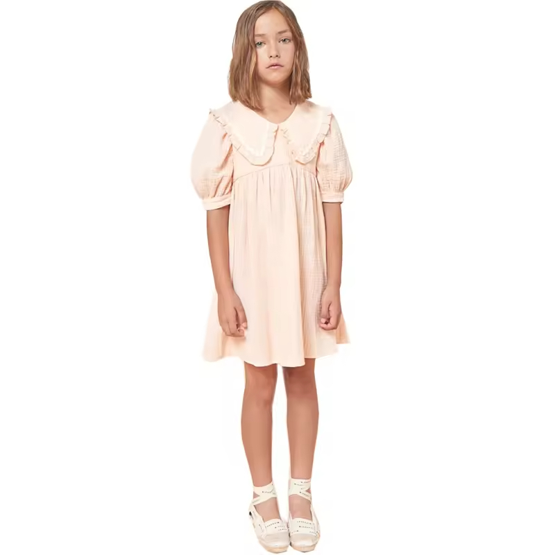 girls flower white dress