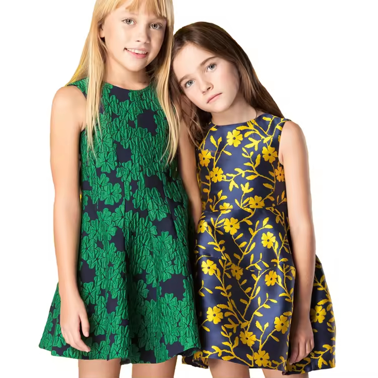 Wholesale Customize Girl New Arrival Cotton Trendy Summer Dress Sleeveless Flower Girl's Dresses