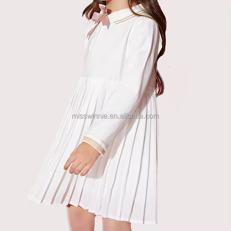 girls flower white dress