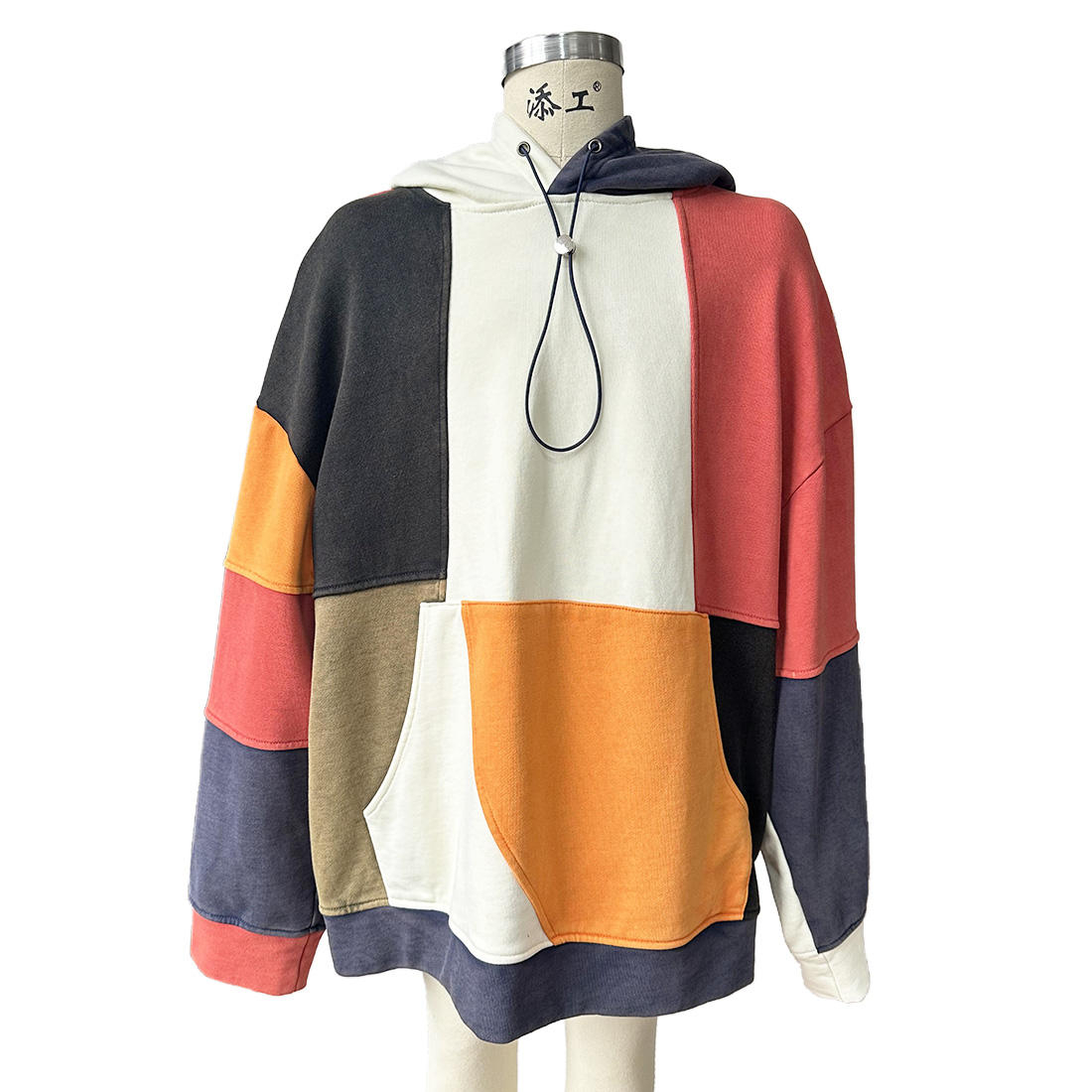 Wholesale OEM ODM High Quality Kids Hoodie Patchwork Oversize Sweatshirts Casual Children Clothes